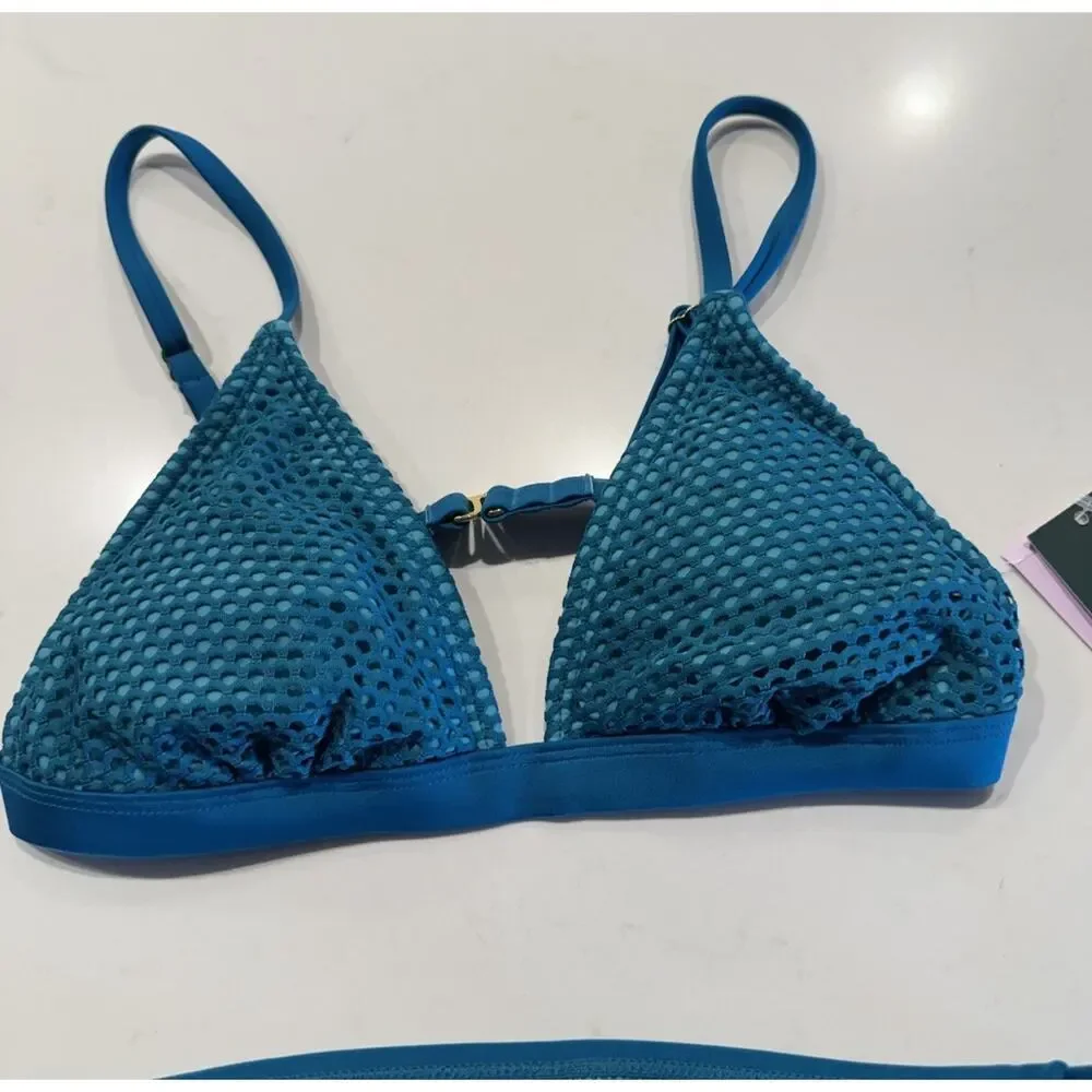 Wild Fable 2 Piece Bikini Net Low‎ Rise Extra Cheeky Bikini Bottom Triangle Top